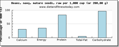 calcium and nutritional content in navy beans